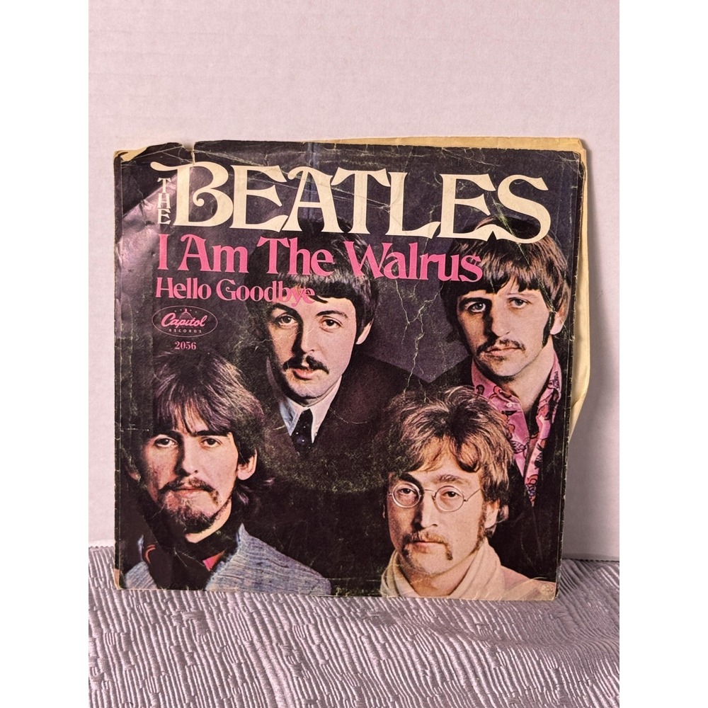 Vintage Beatles 45 Single Hello Goodbye I Am The Walrus 1967 Capitol Records